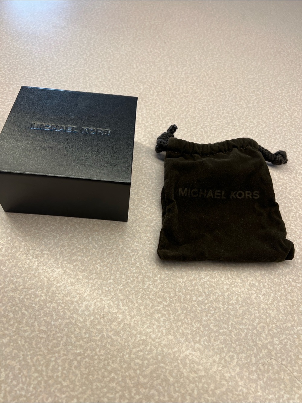 Michael Kors Black Velvet Drawstring Jewelry Pouch
